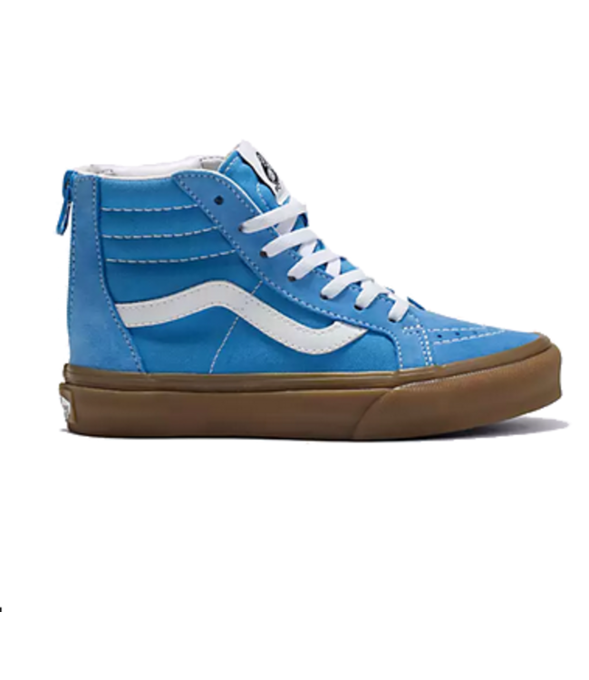 opening tarwe vers Vans Youth Sk8 Hi Zip Gum Azure Blue - Athlete's Choice