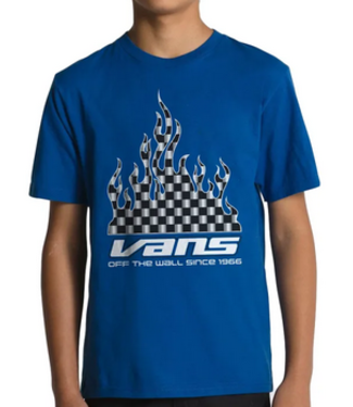 Vans Youth Stripe Reflective Checkerboard TShirt Blue - Athlete's Choice