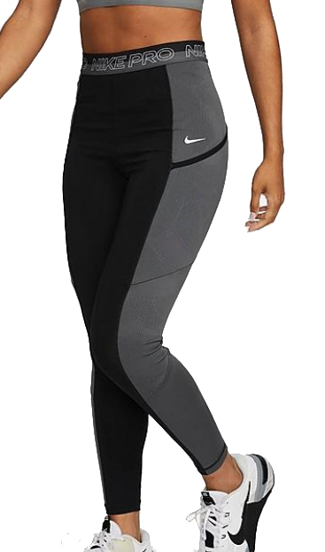 Nike Pro Womens Dri-fit Full Leggings Size X-Small Color Charcoal