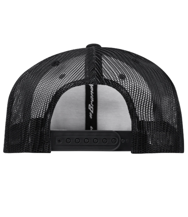 Branded Bills Branded Bills Mens Party Eagle PVC Flat Trucker Black