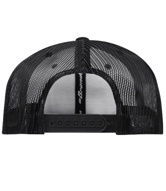 Branded Bills Branded Bills Mens Hardworking PVC Curved Trucker Black