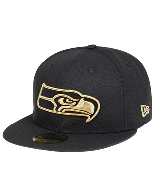 New Era New Era Seattle Seahawks Blk Gold Metallic 5950