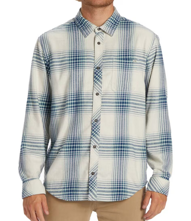 Billabong Billabong Mens Coastline Flannel Stone Blue