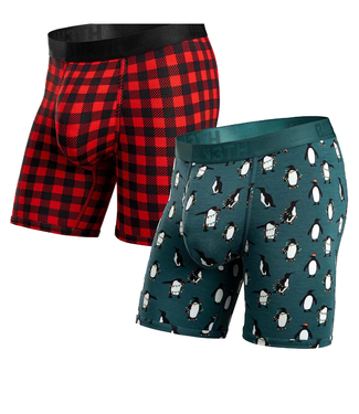 MyPakage BN3TH Classic Boxer Brief 2 Pack Buffalo Check/Penguins