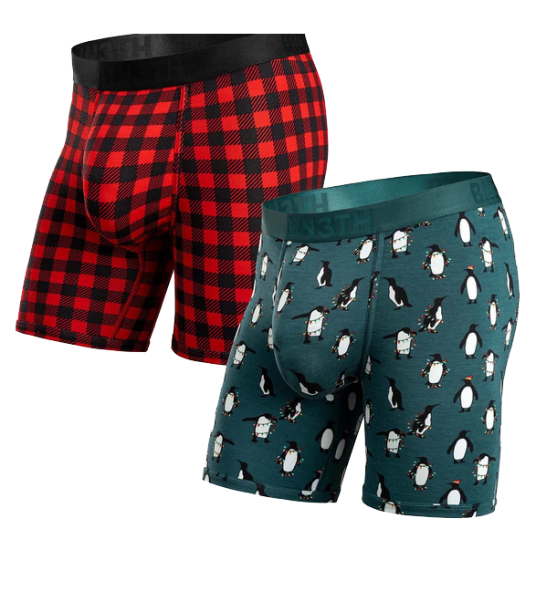 BN3TH Classic Boxer Brief 2 Pack Buffalo Check/Penguins