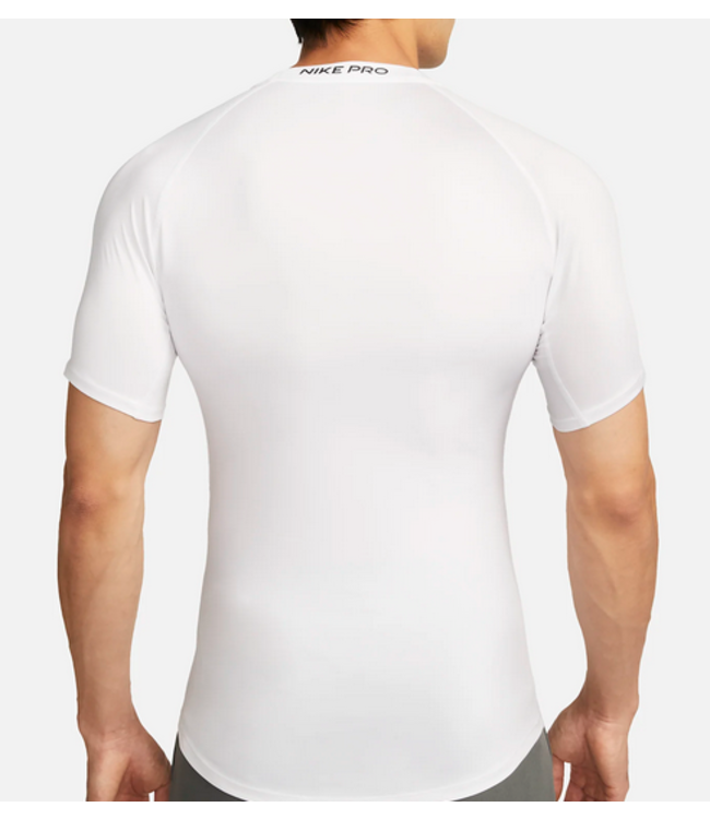 nike Nike Pro Mens Tight Shrt Slv Fitness Top Wht FB7932 100