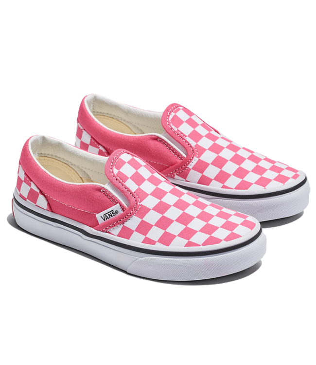 Vans Vans Kids Classic Slip On Color Theory Checker Honeysuckle