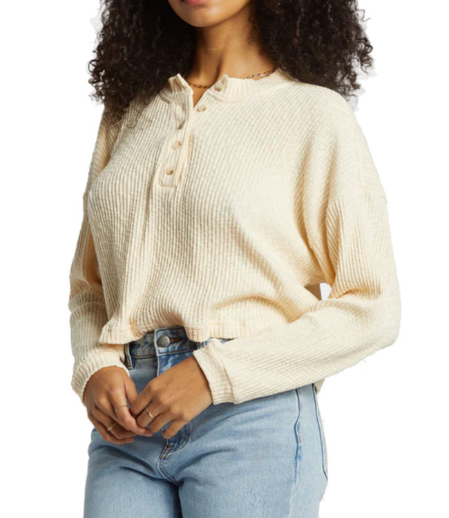 Billabong Billabong Wmns Good Catch  Henley Top White Cap