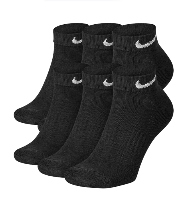 nike Nike  Everyday Cushioned Low 6pack Socks BLK SX7672 010