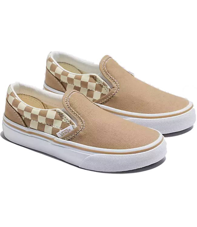 Vans Vans Youth Slip On Nuetral Checker BRO VN000CYHBF2
