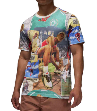 Jordan Mens Flight Essntl Print TShirt FZ1923 100 - Athlete