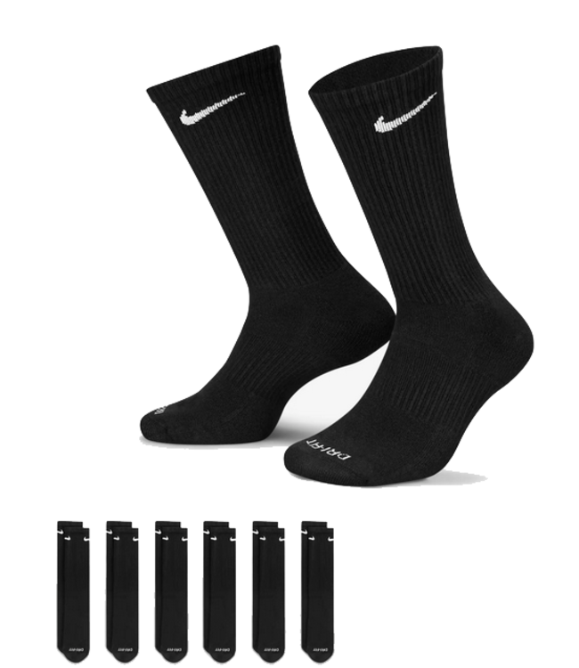 nike Nike Everyday Plus Cotton Cushion Crew 6 Pack SX6897 010