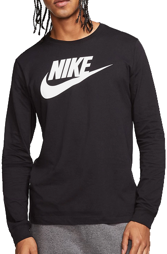 スウェット・トレーナー Nike NSW Icon Futura Long Sleeve Tee CI6291-100 Nike Mens NSW LS TShirt Icon Futura CI6291 010 - Athlete's