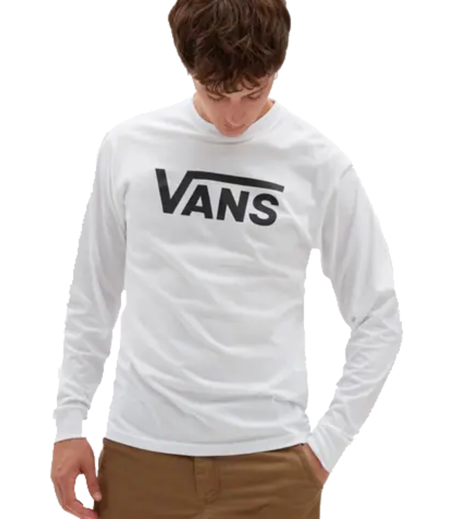 Vans Vans Mens Classic Long Sleeve TShirt Wht/Blk