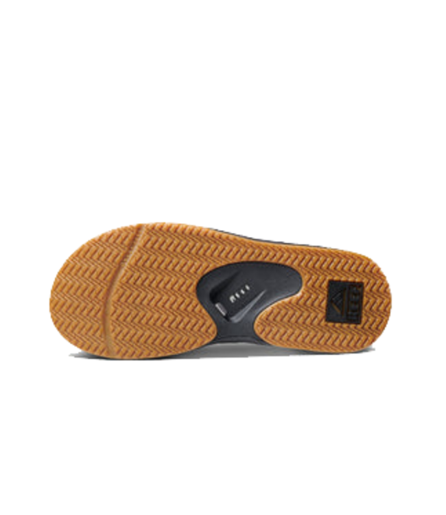 Reef Reef Mens Fanning Flip Flops Black Silver