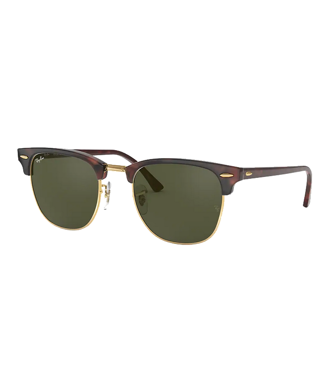 Ray Ban Ray Ban Clubmaster Mock Tortoise On Arista G15 Green 0RB3016