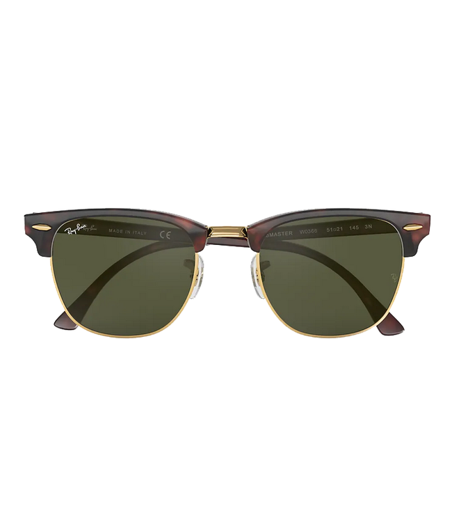 Ray Ban Ray Ban Clubmaster Mock Tortoise On Arista G15 Green 0RB3016