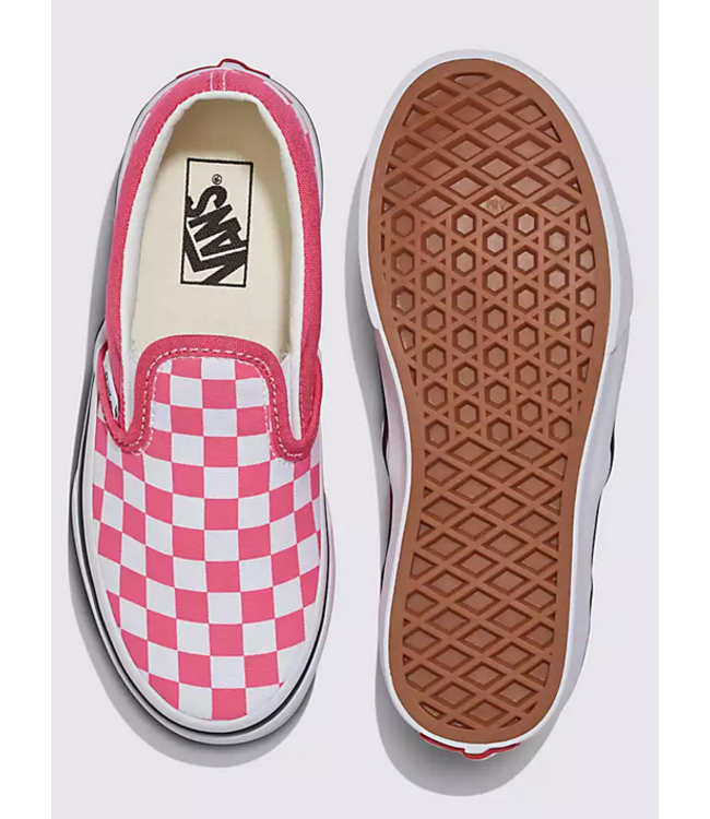Vans Vans Kids Classic Slip On Color Theory Checker Honeysuckle