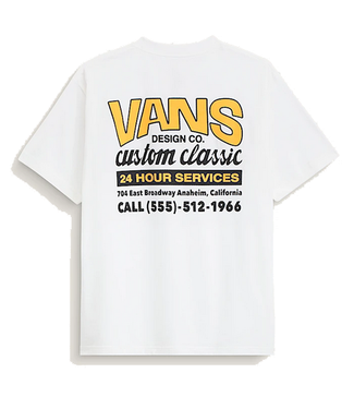 Vans Vans Mens Shop Front TShirt White/Sunny Yellow
