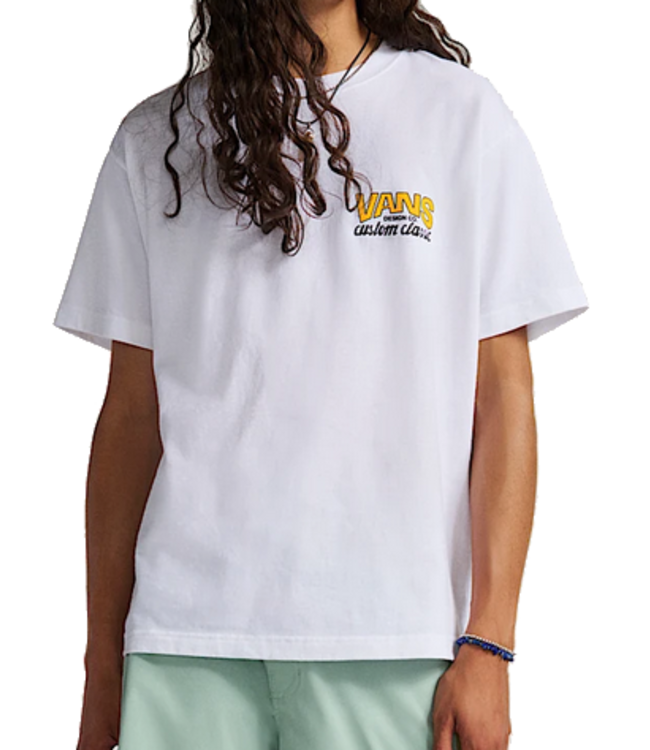 Vans Vans Mens Shop Front TShirt White/Sunny Yellow