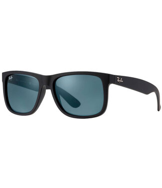 Ray Ban Ray Ban Justin Black Rubber W/ Blue Flash  0RB4165