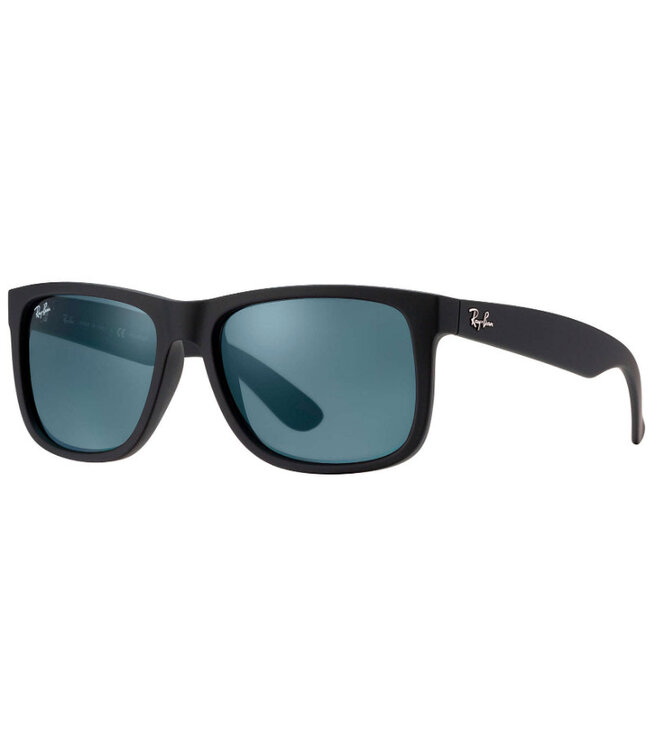 Ray Ban Ray Ban Justin Black Rubber W/ Blue Flash  0RB4165