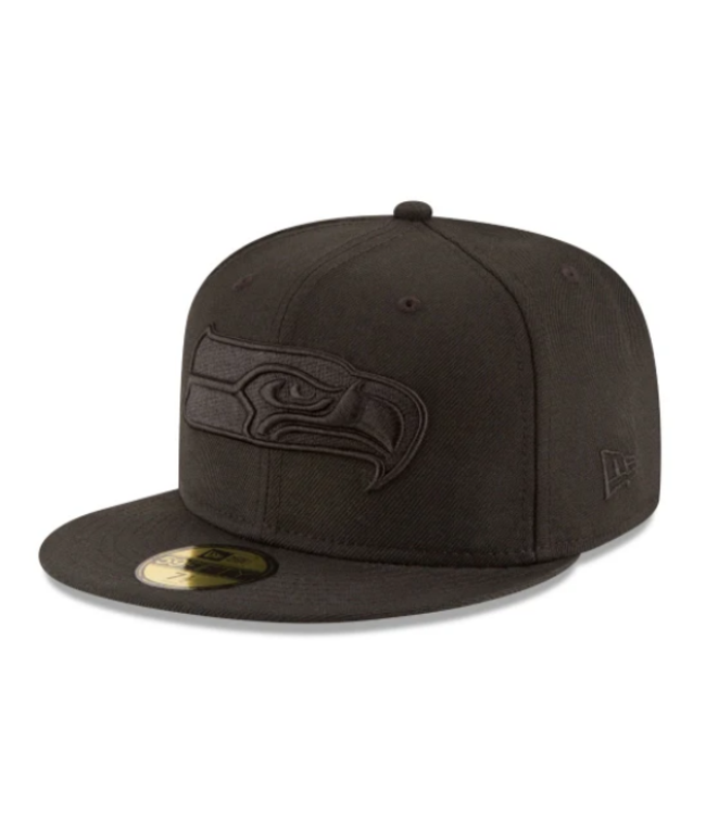 New Era New Era Mens 59Fifty Seahawks Black/Black Fitted Hat 70234603