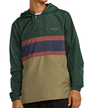 RVCA Mens Meyer II Packable Anorak Hunter Green AVYJK00264