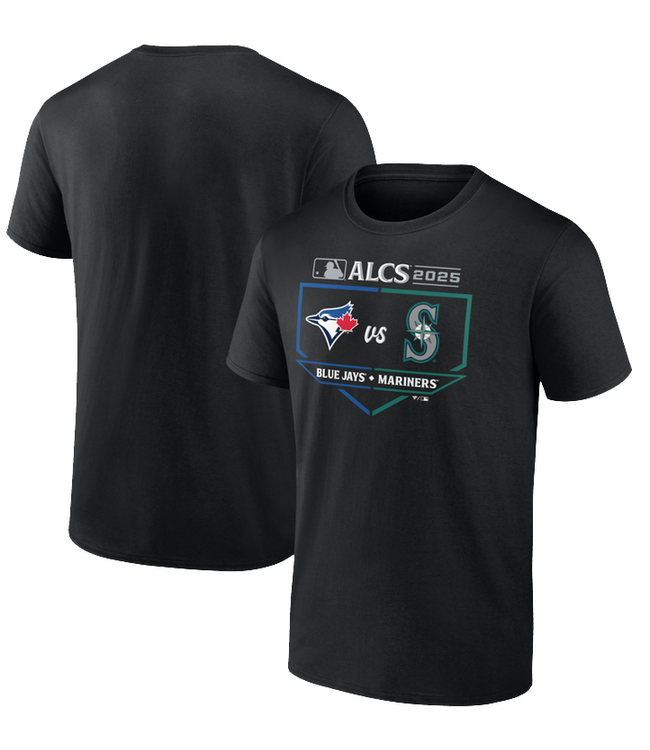 Fanatics Fanatics Mens Mariners Blue Jays ALCS 2025 Matchup TShirt