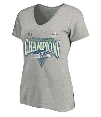 Fanatics Fanatics Wmns Seahawks NFC Champs Hail Mary TShirt Steel Heather