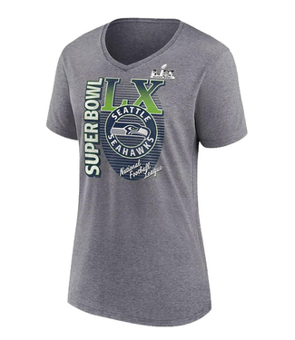 Fanatics Fanatics Wmns Seahawks LX Retro Bound TShirt Steel Heather