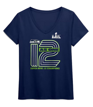Fanatics Fanatics Wmns 12 as 1 Seahawks SBLX Champs TShirt Navy