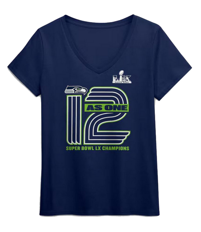 Fanatics Fanatics Wmns 12 as 1 Seahawks SBLX Champs TShirt Navy