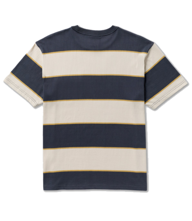 RVCA Mens Dayshift Stripe Tshirt Khaki AVYKT00345