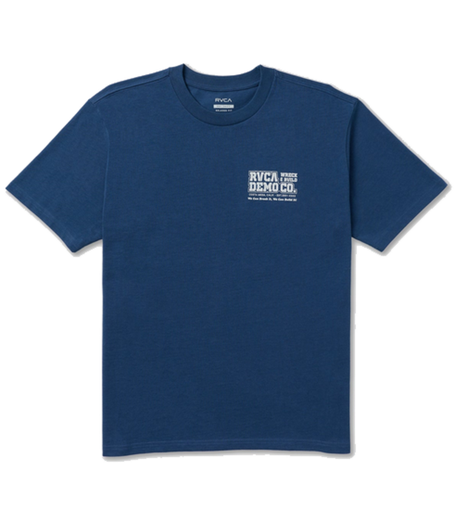 RVCA Mens Demo Tshirt Dark Denim 23A352611
