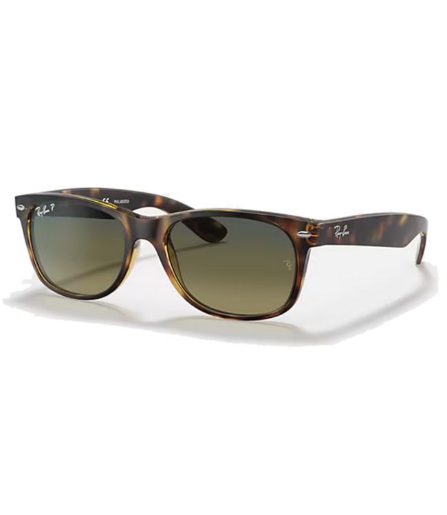 Ray Ban Ray Ban New Wayfarer Matte Havana Green Gradient Blue 0RB2132