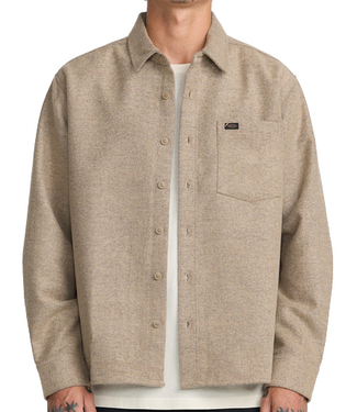 RVCA Mens Dayshift Solid Flannel Wheat 23A053604
