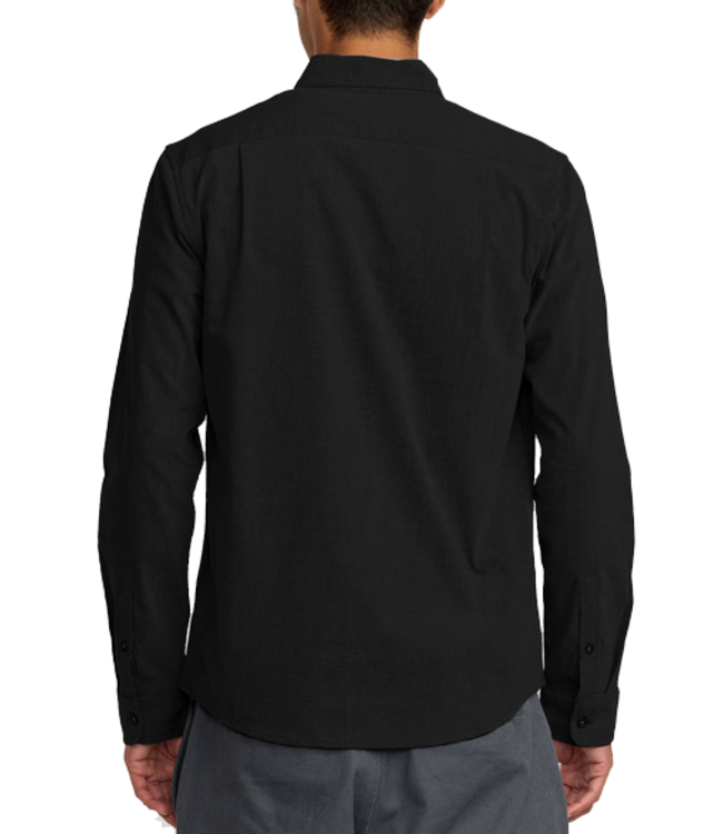 Rvca Mens Thatll DI Stretch Woven Blk Button up AVYWT00543