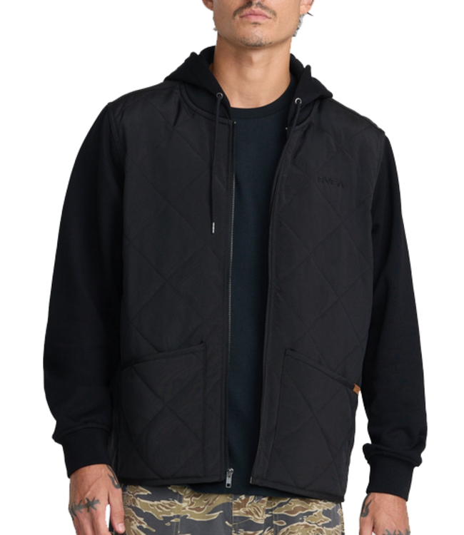 Rvca Mens Warner Puffer Jacket Blk 23A173608