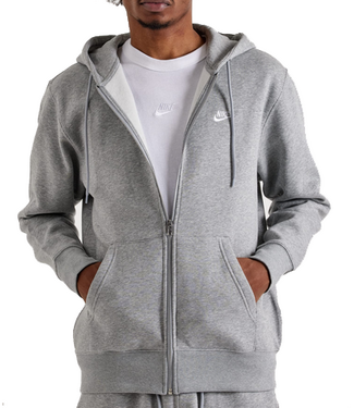 nike Nike Mens Club Gray Zip Up FN3861 063