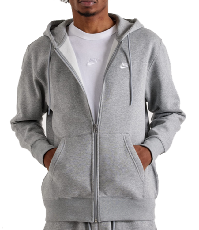nike Nike Mens Club Gray Zip Up FN3861 063