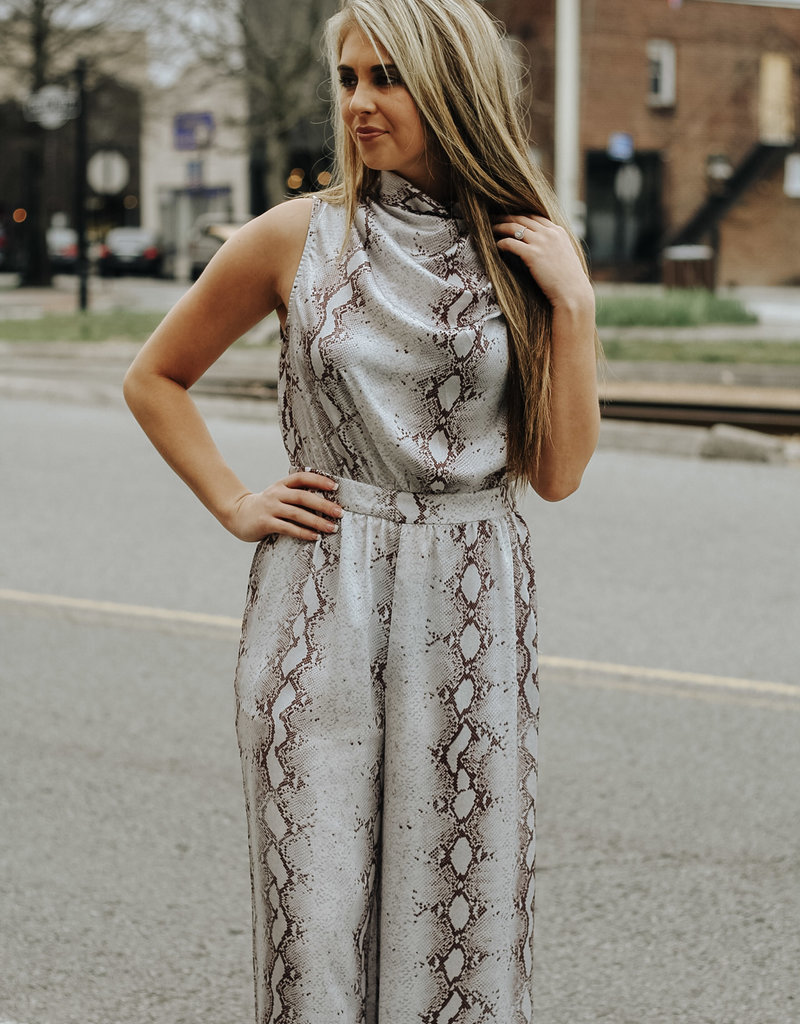 snakeskin jumpsuit