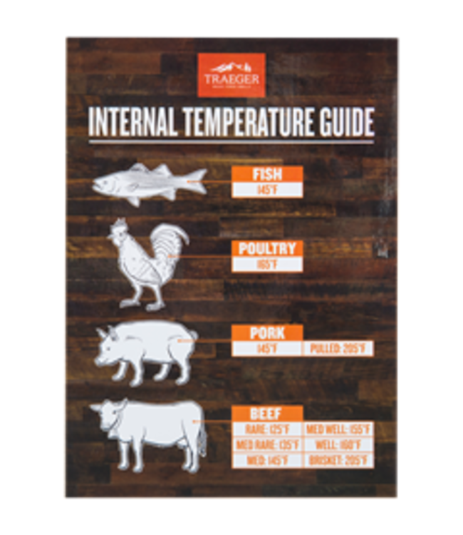 TRAEGER INTERNAL TEMPERATURE GUIDE GRILL MAGNET Traeger