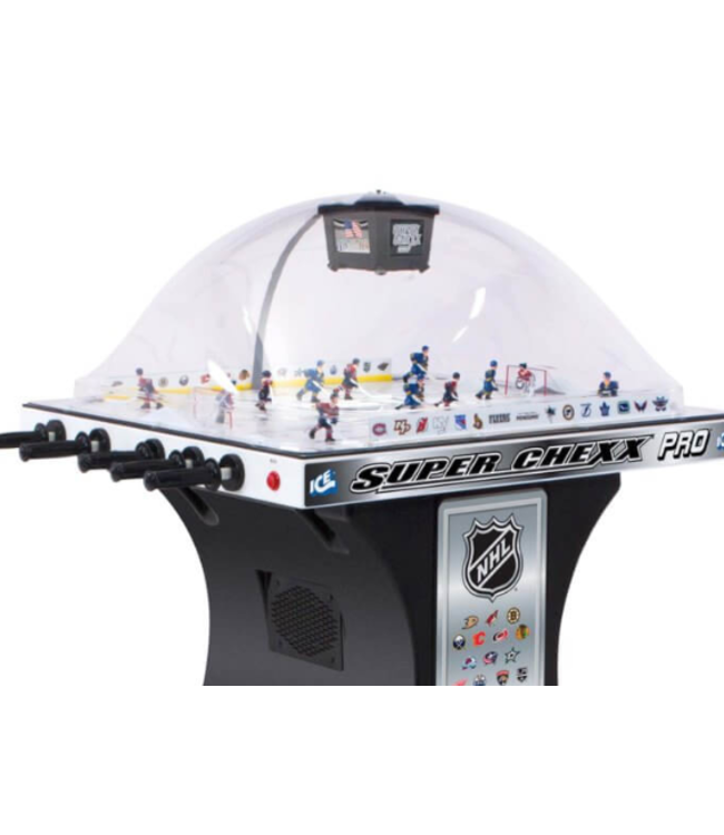Super Chexx NHL Custom Home Flyers/ Away Pitts Penguins With Flyers Logo Black Base with Cup Holders Super Chexx Bubble Hockey