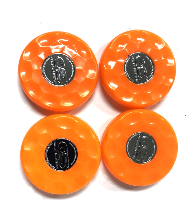 Olhausen Orange Olhausen shuffleboard set of 4 screw on caps for pucks