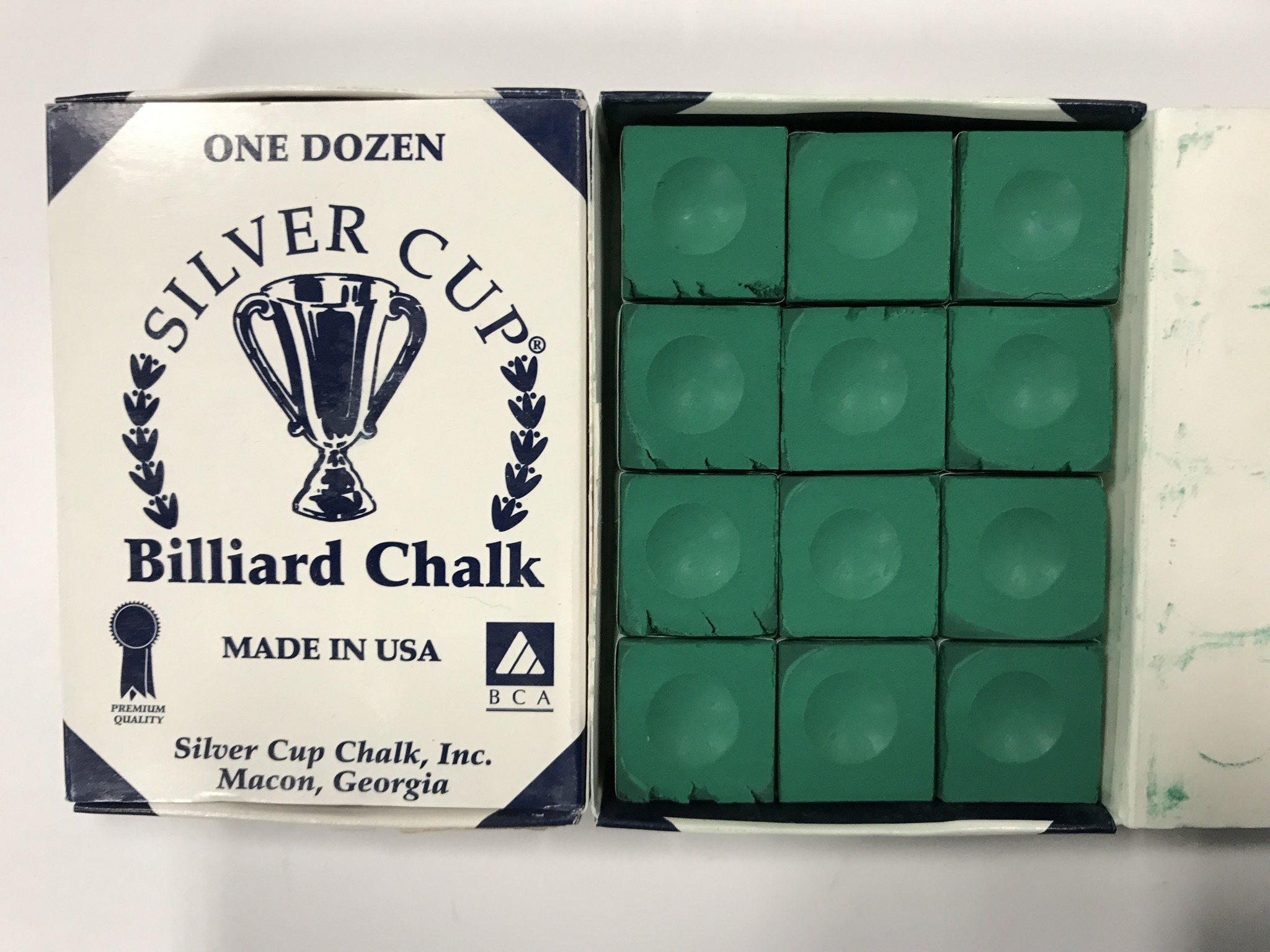 Silver Cup Billiard/Pool Cue Chalk Box, Green, 12 Cubes - Yahoo Shopping