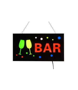 19" X 10" LED SOLID RECTANGULAR BAR SIGN WITH 2 DISPLAY MODES