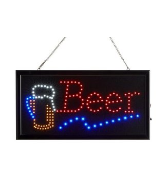 19" X 10" LED  RECTANGULAR BEER SIGN WITH 2 DISPLAY MODES