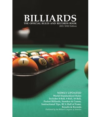 BCA Billiards Official Rules and Records Book 2021/2022