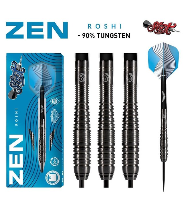 SHOT SHOT Zen ROSHI STEEL Tip Dart Set- 90% Tungsten - 23gm